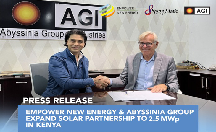 Kenya, centrale solaire, Empower New Energy, Abyssinia, industrie lourde