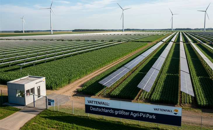 Vattenfall, parc agro-photovoltaïque, Allemagne