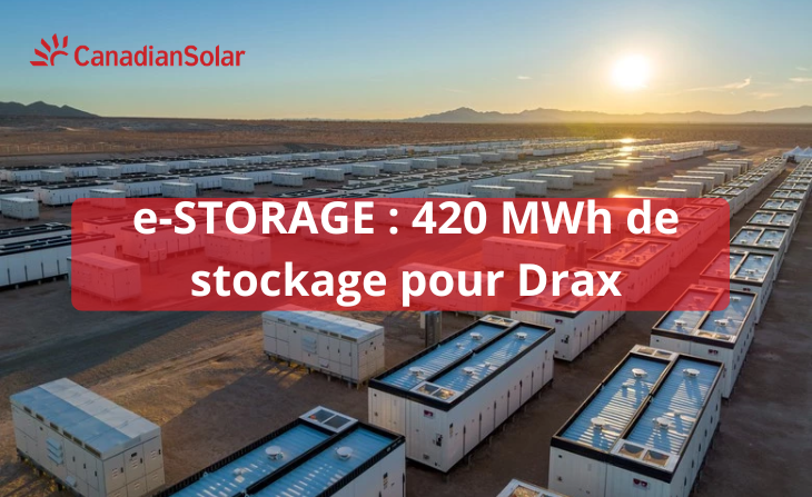 e-STORAGE : 420 MWh de stockage pour Drax