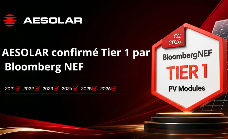 AESOLAR confirmé Tier 1 par Bloomberg NEF