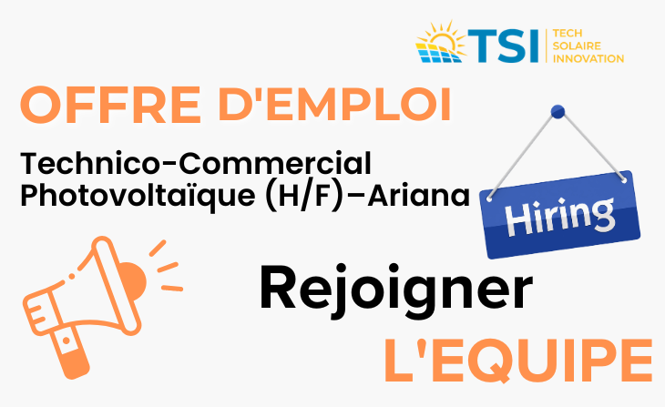 Technico-Commercial Photovoltaïque (H/F)–Ariana