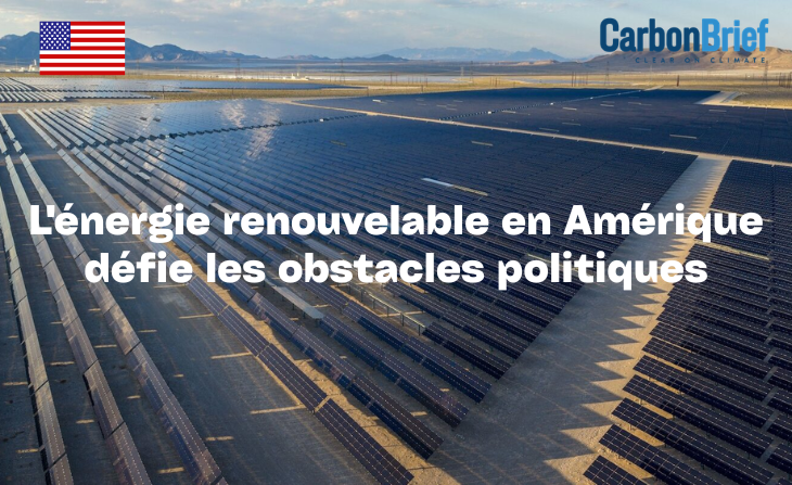 L&rsquo;énergie renouvelable en Amérique défie les obstacles politiques