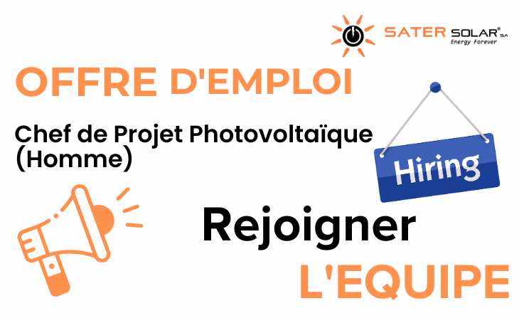 Chef de Projet Photovoltaïque (Homme) – SATER SOLAR 