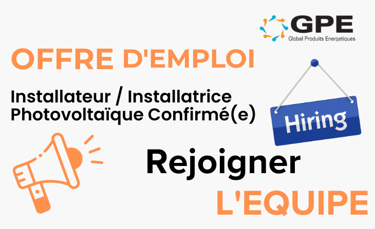 Installateur / Installatrice Photovoltaïque Confirmé(e) (H/F)